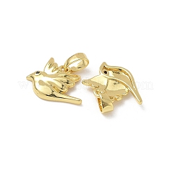 Brass Micro Pave Cubic Zirconia Pendants&nbsp;KK-I371-12G