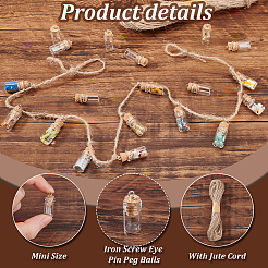 Glass Wishing Bottle Pendant Decorations&nbsp;PALLOY-PH01711