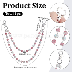 1Pc Polymer Clay Rhinestone Round Beaded Pants Chains&nbsp;AJEW-BM0001-29A-02