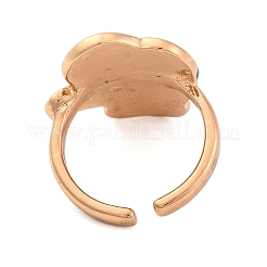 Christmas Theme Alloy Enamel Open Cuff Ring&nbsp;RJEW-C106-02E-KCG