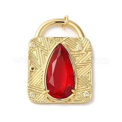 Lock Rack Plating Brass Pendants&nbsp;KK-U022-09