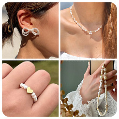 50Pcs 2 Styles Electroplated Shell Pearl Beads&nbsp;BSHE-TA0001-17