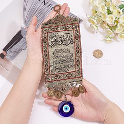 Zinc Alloy & Cloth Hanging Pendant Decorations&nbsp;HJEW-WH0036-21