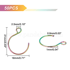 PVD Vacuum Plating 304 Stainless Steel Earring Hooks&nbsp;STAS-UN0018-14M