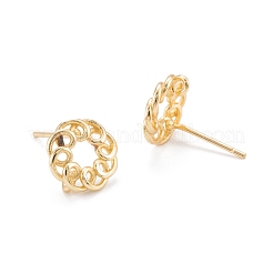 Brass Stud Earring Findings&nbsp;KK-K251-25G