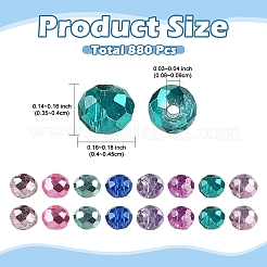 8 Strands 8 Colors Transparent Electroplate Glass Beads Strands&nbsp;EGLA-YW0005-86