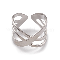 Non-Tarnish 304 Stainless Steel Cuff Rings&nbsp;RJEW-G285-37P
