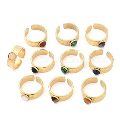 Star Pattern 304 Stainless Steel Open Cuff Rings&nbsp;RJEW-Z078-13G