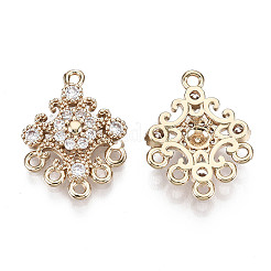 Brass Micro Pave Cubic Zirconia Chandelier Component Link&nbsp;X-KK-R111-025