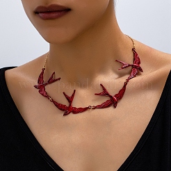 Alloy Enamel Link Chain Necklaces&nbsp;WG1FAB4-01