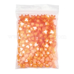200Pcs 5 Styles Transparent Acrylic Beads&nbsp;TACR-FS0001-54C