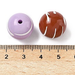 Spray Painted Opaque Acrylic Beads&nbsp;MACR-C040-06