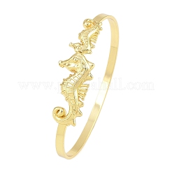Marine Organism Brass Cuff Bangles for Women&nbsp;BJEW-D368-03N-G