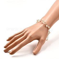 Natural Pearl Braided Bangle for Girl Women&nbsp;BJEW-JB06830-02