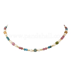Gemstone & Natural Cultured Freshwater Pearl Beads Necklaces for Women&nbsp;NJEW-JN06518-01