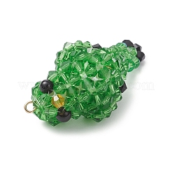 Glass Beaded Bird Charms&nbsp;PALLOY-MZ00972-01