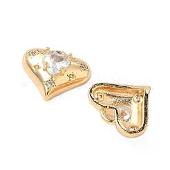 Brass Micro Pave Cubic Zirconia Pendants&nbsp;KK-S531-10G-B
