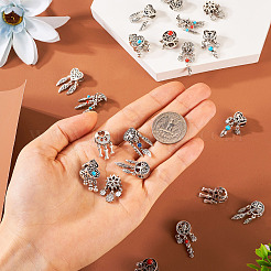 20Pcs 10 Styles Tibetan Style Alloy European Dangle Charms&nbsp;FIND-KS0001-30