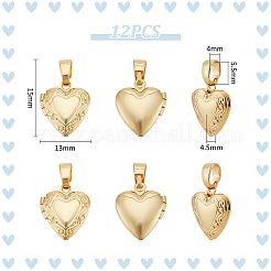 Rack Plating Brass Locket Pendants&nbsp;FIND-UN0015-53A
