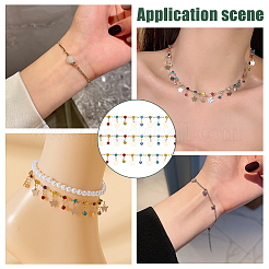 Brass Butterfly & Rhinestone Diamond Charms Bracelet Bib Necklace DIY Making Kit&nbsp;DIY-WR0004-17