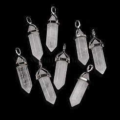 Natural Quartz Crystal Double Terminated Pointed Pendants&nbsp;G-F295-04G
