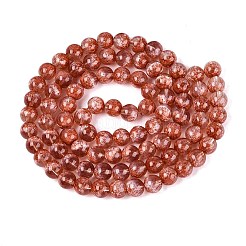 Transparent Half Spray Painted Glass Beads Strands&nbsp;GLAA-Q110-02A-07