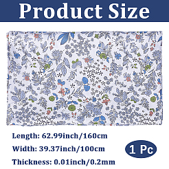 1M Flower Pattern Cotton Fabric&nbsp;AJEW-CY0002-30B