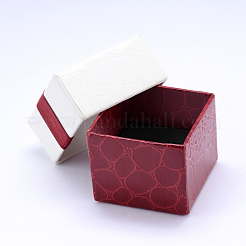 Rectangle Cardboard Ring Boxes with Black Velvet inside & Bowknot&nbsp;CBOX-N006-02