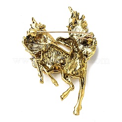 Horse Alloy Brooches for Backpack Clothes&nbsp;JEWB-L026-06AG