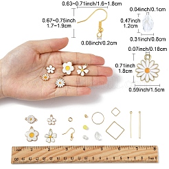 DIY Daisy Dangle Earrings Making Kits&nbsp;DIY-YW0016-27