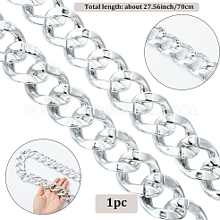 1Pc Acrylic Cuban Link Chain Necklaces for Men&nbsp;NJEW-SP0001-09A-S