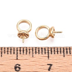 Brass Screw Eye Peg Bails Charms&nbsp;KK-T056-104G-NF