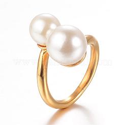 Ion Plating(IP) 304 Stainless Steel Finger Rings&nbsp;STAS-G067-09G-17mm