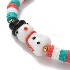 3Pcs 3 Styles Polymer Clay Heishi Surfer Stretch Bracelets Set&nbsp;BJEW-TA00262