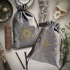 Rectangle Gold Stamping Velvet Tarot Storage Drawstring Bags for Divination&nbsp;ABAG-WH20001-25B