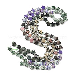 5 Styles Synthetic Imperial Jasper & Natural Green Spot Jasper & Rhodonite & Dalmatian Jasper & Kambaba Jasper Beads Strands&nbsp;G-D095-A02