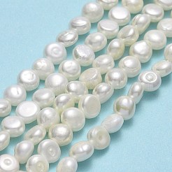 Natural Cultured Freshwater Pearl Beads Strands&nbsp;PEAR-A005-07B-01