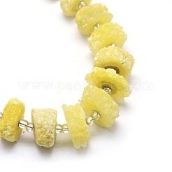 Natural Druzy Quartz Crystal Beads Strands&nbsp;G-F582-B02