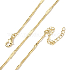 2MM Brass Curb Chain Necklaces for Women&nbsp;KK-CBA4FD4-15G
