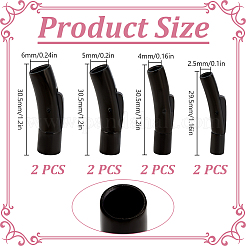 8Pcs 4 Styles Stainless Steel Bayonet Clasps&nbsp;STAS-DR0001-15EB