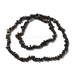 Natural Yellow Blue Tiger Eye(Dyed & Heated) Chip Beads Strands&nbsp;G-M205-03A