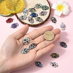 20Pcs 20 Colors Alloy Enamel Pendants&nbsp;FIND-YW0007-96