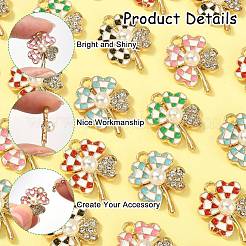 25Pcs 5 Colors Alloy Enamel Pendants&nbsp;ENAM-CJ0003-41