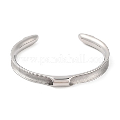 Non-Tarnish 304 Stainless Steel Open Cuff Bangles for Women&nbsp;BJEW-U001-03P