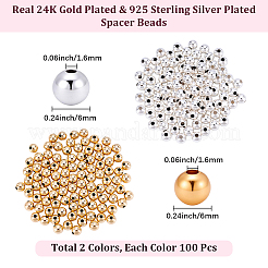 200Pcs 2 Colors Brass Spacer Beads&nbsp;KK-BBC0023-58D
