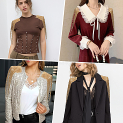 Fashionable Polyester Tassel Epaulettes&nbsp;FIND-WH20012-75B