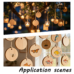 50Pcs Unfinished Wood Big Pendants&nbsp;WOOD-GO0001-31