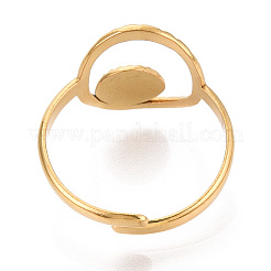 Oval 304 Stainless Steel Cuff Ring Components&nbsp;STAS-T066-30G