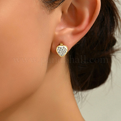 Elegant Vintage Style Heart 201 Stainless Steel Hoop Earrings&nbsp;FS6217