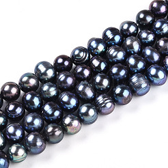 Natural Cultured Freshwater Pearl Beads Strands&nbsp;PEAR-N013-08C-02